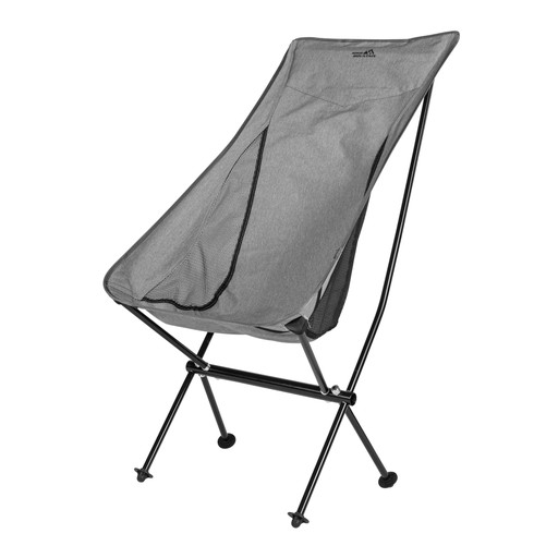 Campingstol Highback Sammenklappeligt Sort