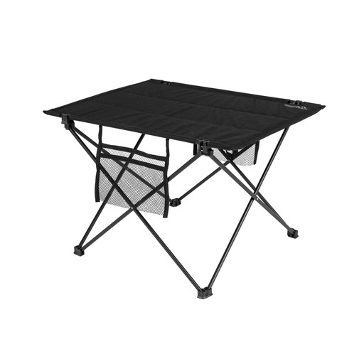 Campingbord sammenklappeligt Sort