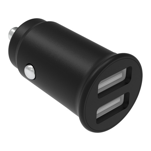 Billaddare 12-24V 2xUSB A (2,4A+2,4A) svart Svart