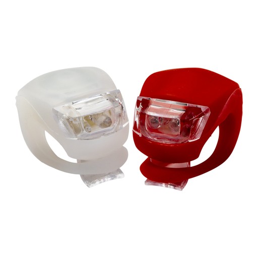Bike set Cykellampa LED fram och bak, Silicon Ingen färg
