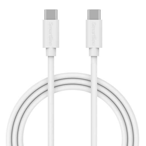Smartline laddkabel USB-C till USB-C, 1m, vit Vit