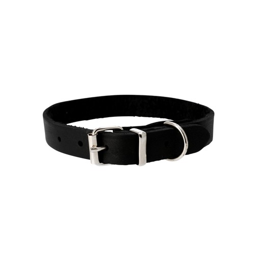 Dogman Läderhalsband Lina Ställbart 16mmx40cm Dogman Läderhalsband Lina Ställbart 16mmx40cm Svart