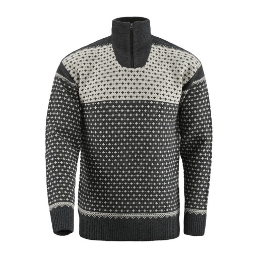 Herren Wollpullover Röros Herren Wollpullover Röros Anthrazitgrau