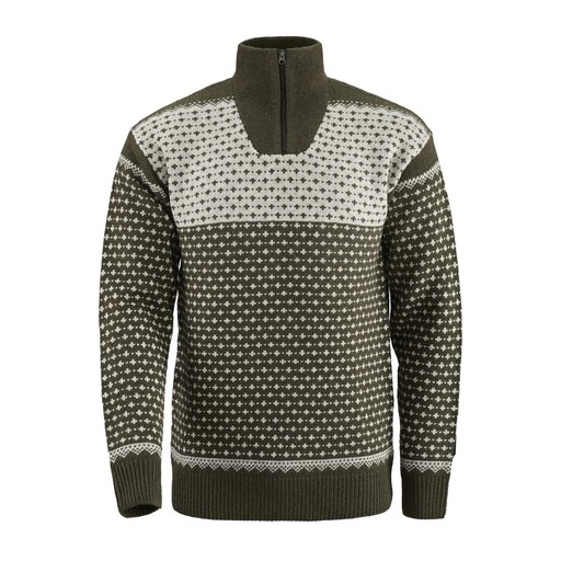 Herren Wollpullover Röros Herren Wollpullover Röros Dunkelgrün
