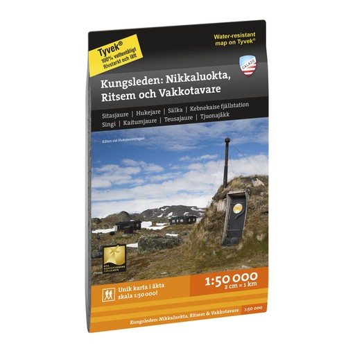 Kungsleden: Nikkaluokta, Ritsem & Vakkotavare 1:50.000 Kungsleden: Nikkaluokta, Ritsem & Vakkotavare 1:50.000 Ingen färg
