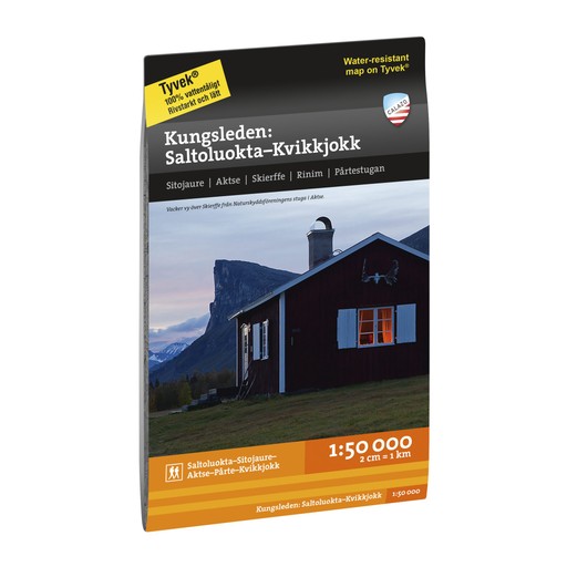 Kungsleden: Saltouluokta - Kvikkjokk 1:50.000 Ingen färg