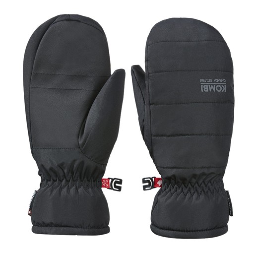 Kombi Smooth Fäustlinge Damen Schwarz