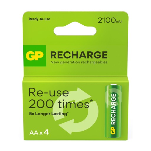 GP Recharge AA 2100mAh, 4-pack Ingen farve