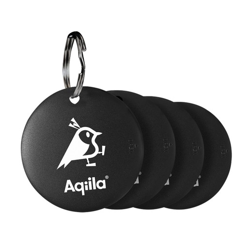 Aqiila Tagbird Nyckelring 4-pack Svart