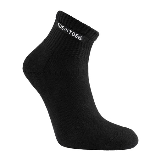 ToeInToe® Lyhytvartiset Puuvillasukat Musta