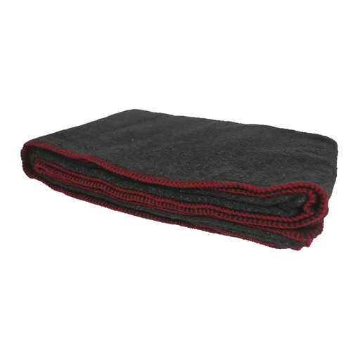 Decke 140x205cm Wolle Anthrazitgrau