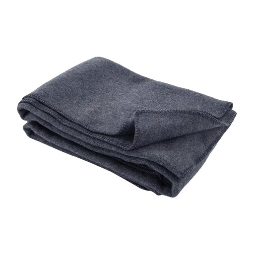 Decke 140x205cm Merinowolle Grau