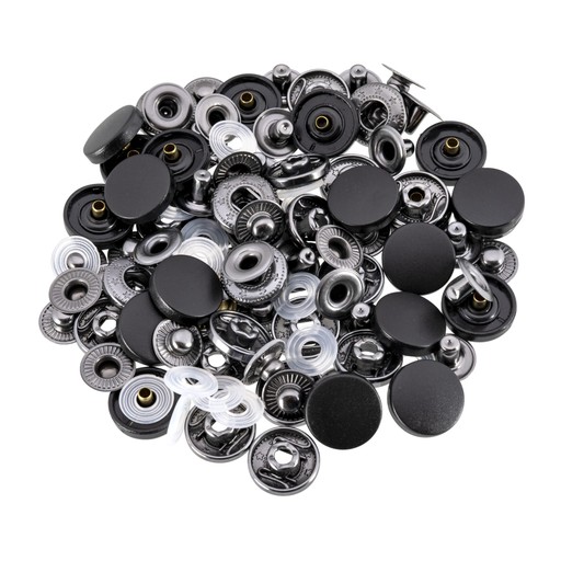 Druckknopf 15mm Schwarz