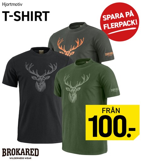 T-shirt med hjortmotiv