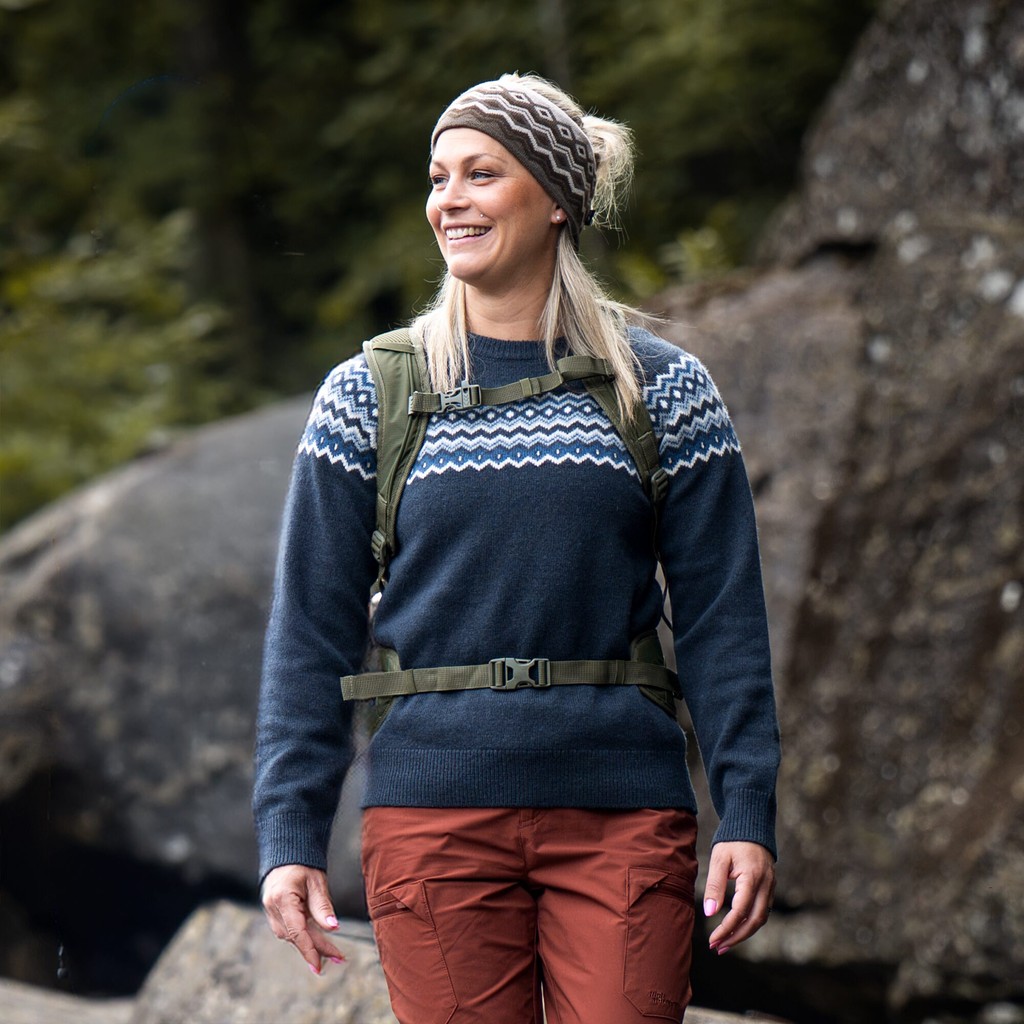 Damen Wollpullover Alvdal Marineblau