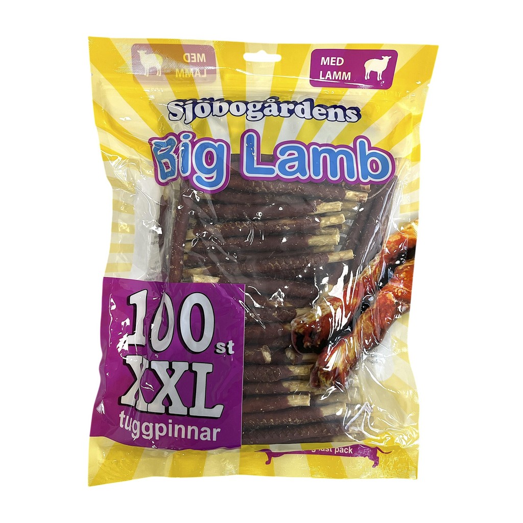 Sjöbogårdens Tuggpinnar Lamm XXL 100-pack Sjöbogårdens Tuggpinnar Lamm XXL 100-pack