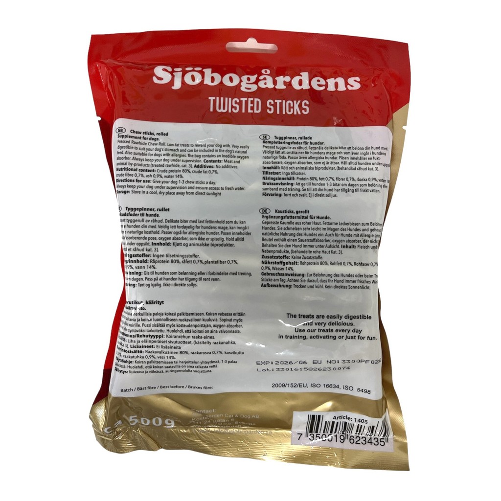 Sjöbogårdens Rullade Tuggpinnar 100-pack Sjöbogårdens Rullade Tuggpinnar 100-pack