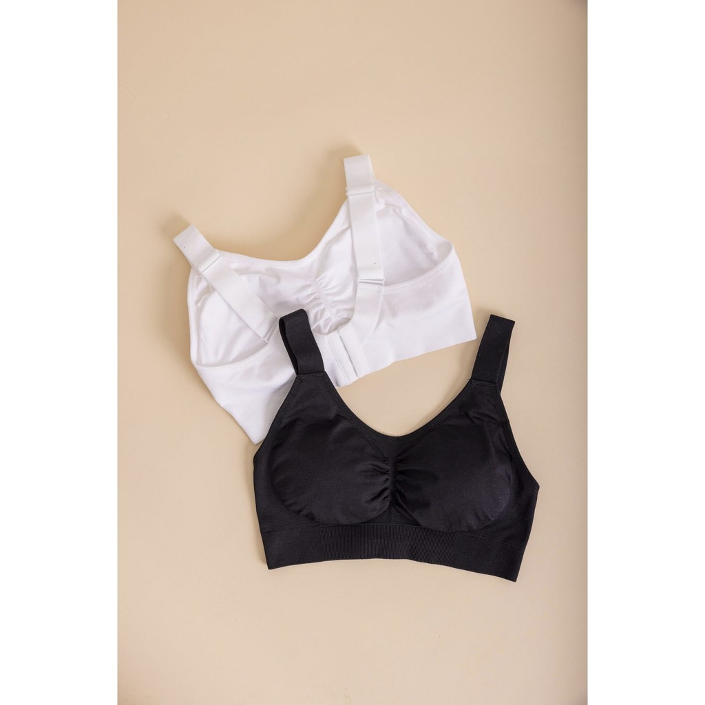 Dame top med knaplukning bagpå Seamless