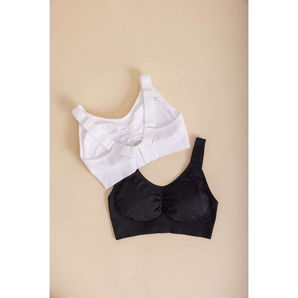 Dame top med knaplukning bagpå Seamless