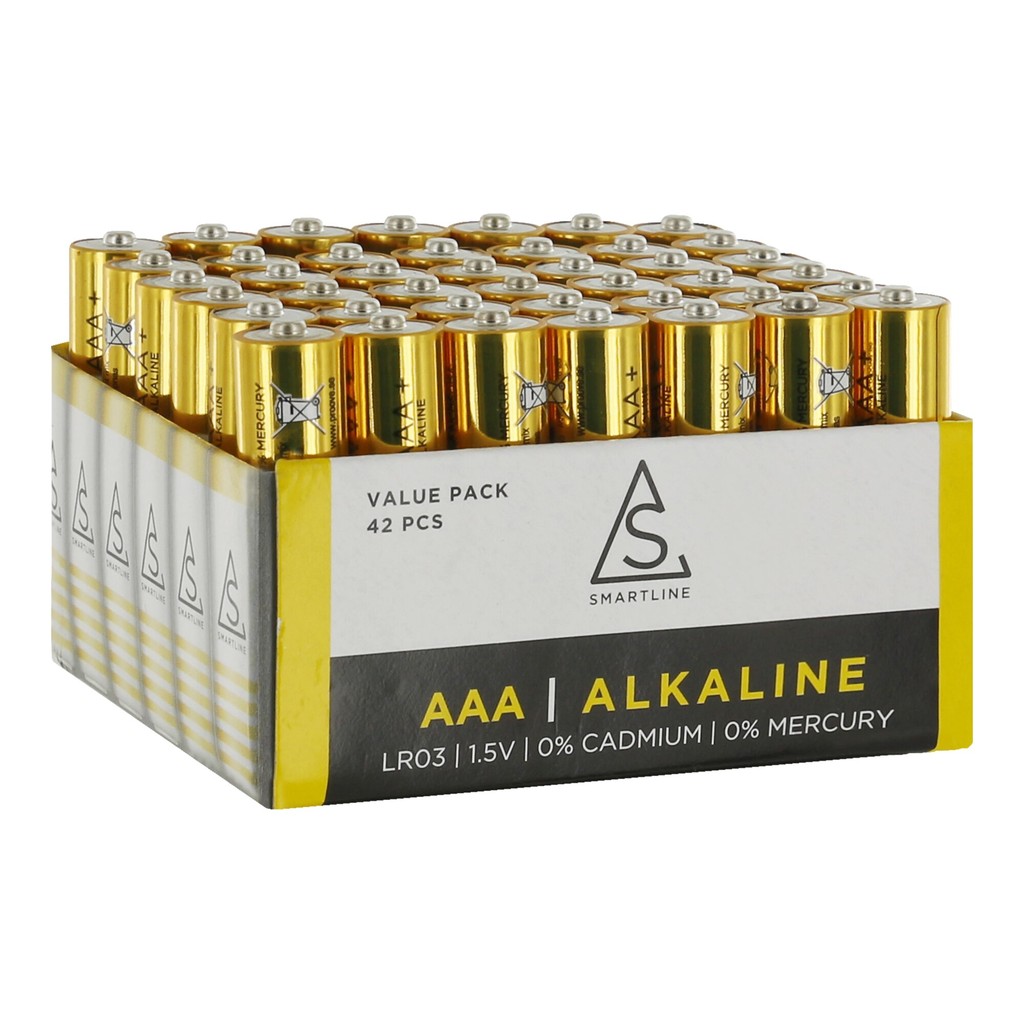 Batterier AAA LR03 Smartline 42-pack