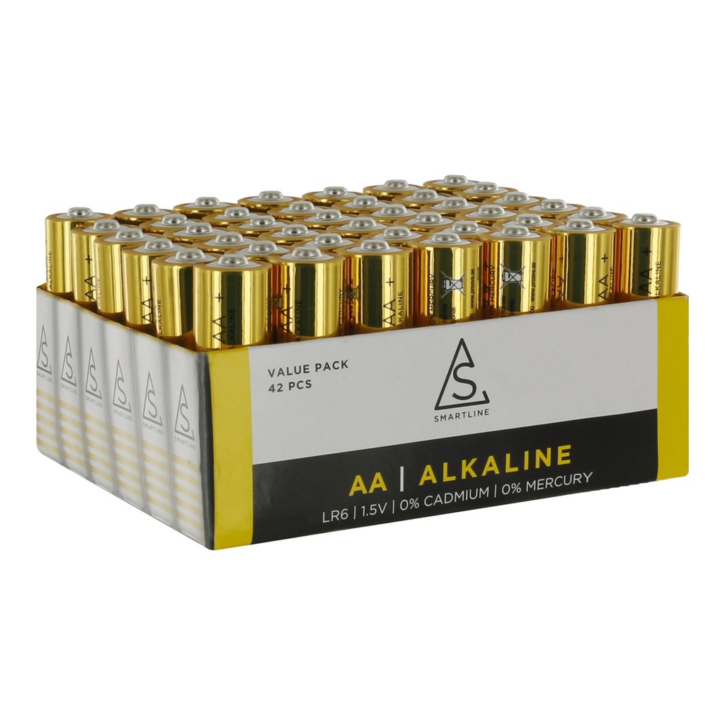 Batterier AA LR6 Smartline 42-pack