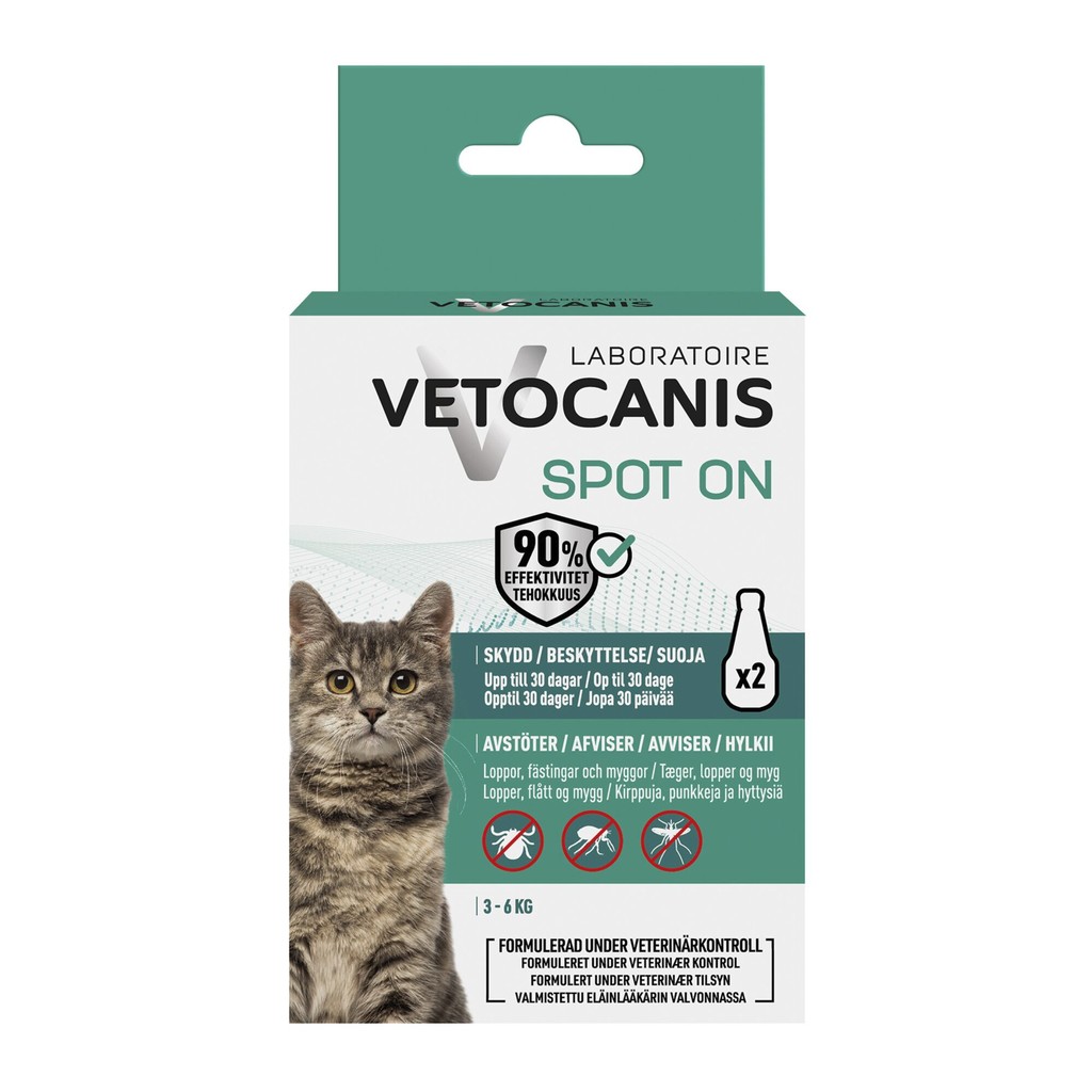 Vetocanis Anti-parasit Spot on Katt 4 x 1,2 ml