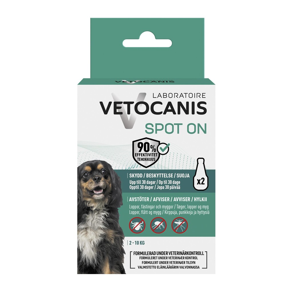Vetocanis Anti-parasit Spot on Hund S 2 x 2 ml