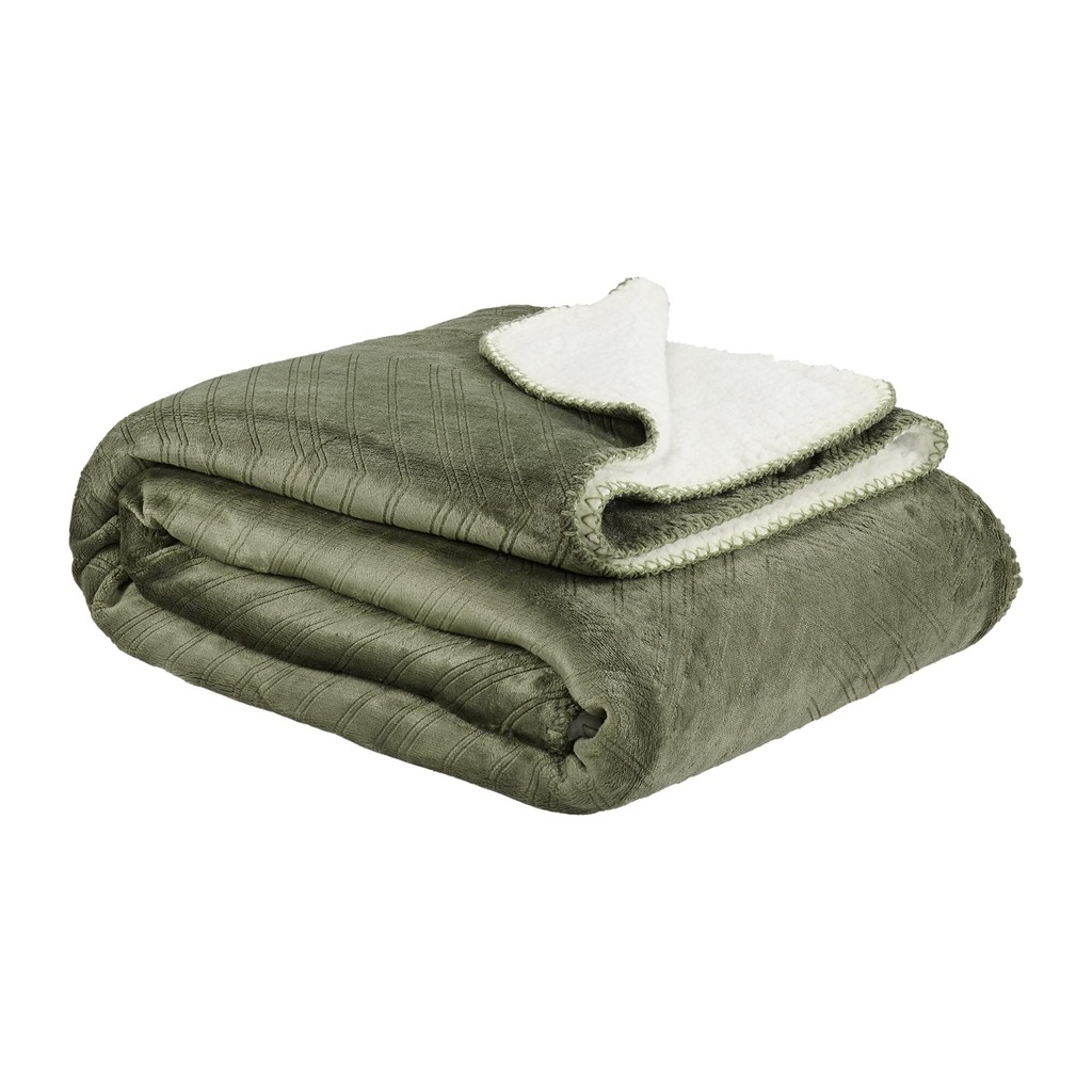 Pläd Sherpa 130x170 cm Grön