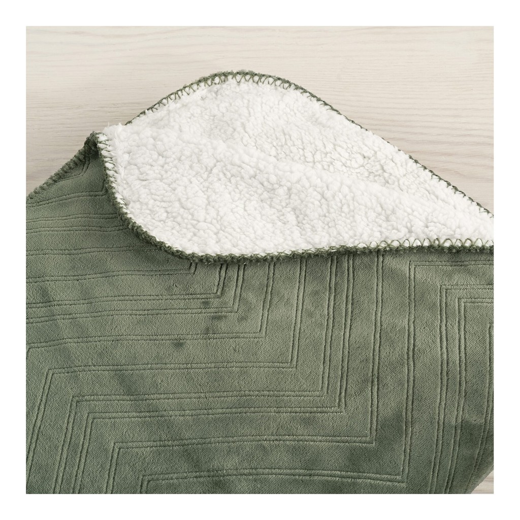 Pläd Sherpa 130x170 cm Grön