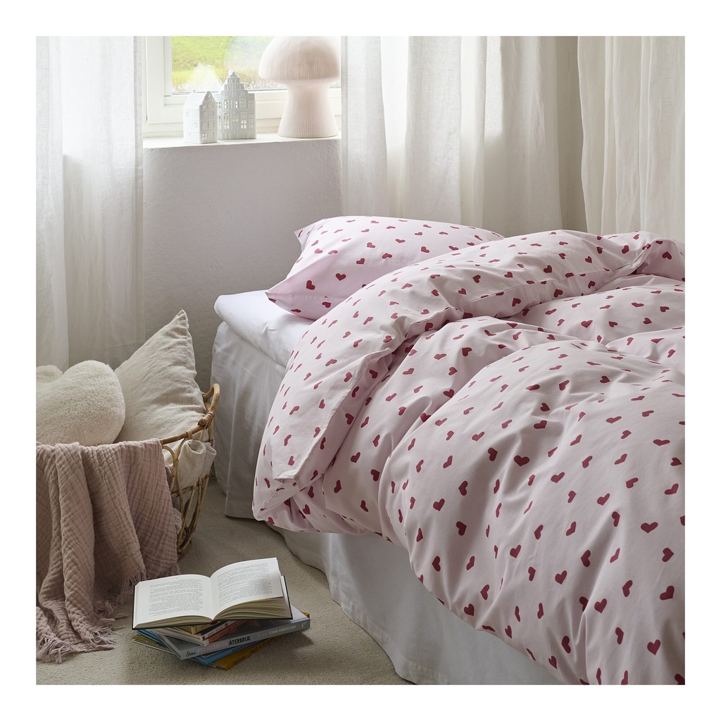 Påslakan Hjärtrud Rosa
