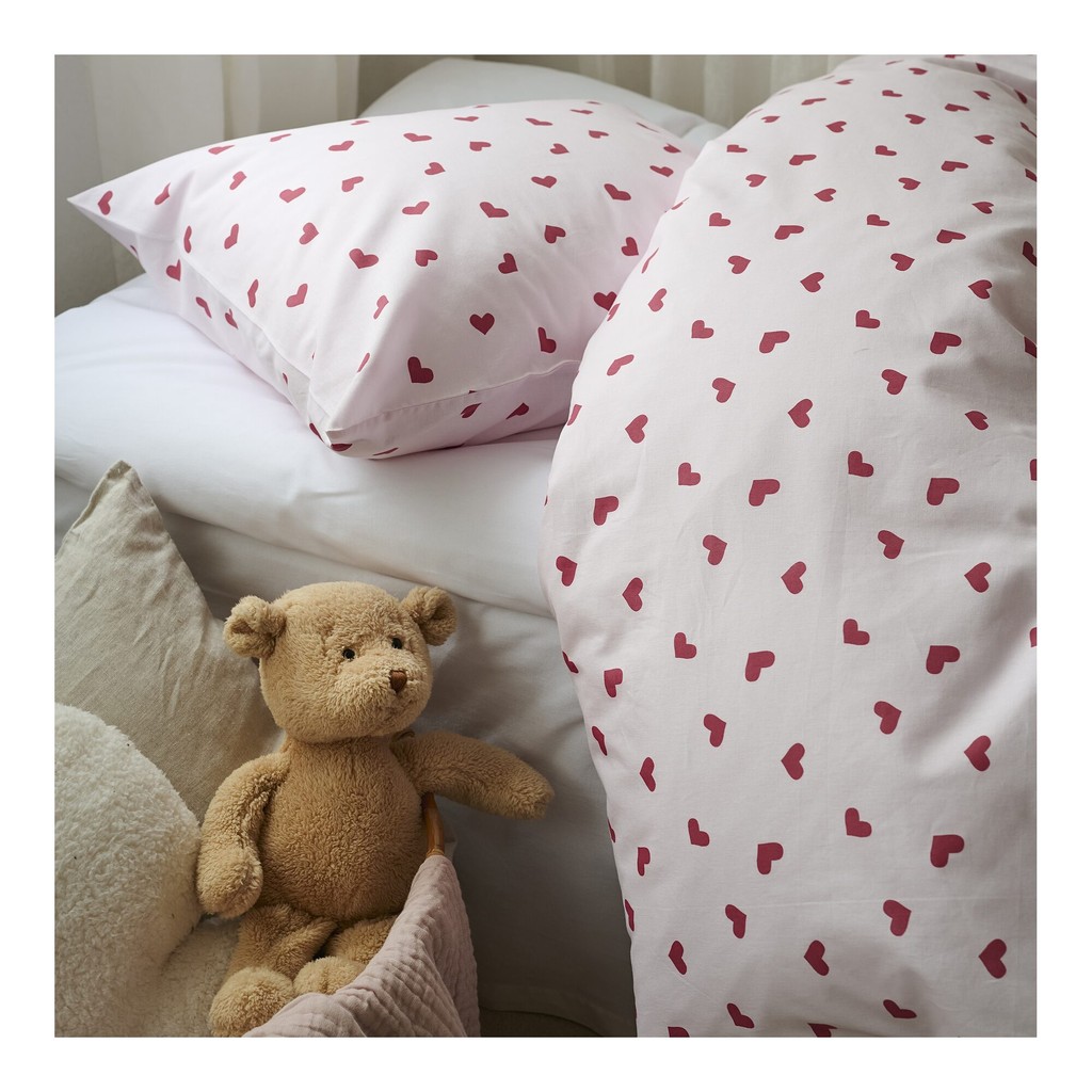Påslakan Hjärtrud Rosa