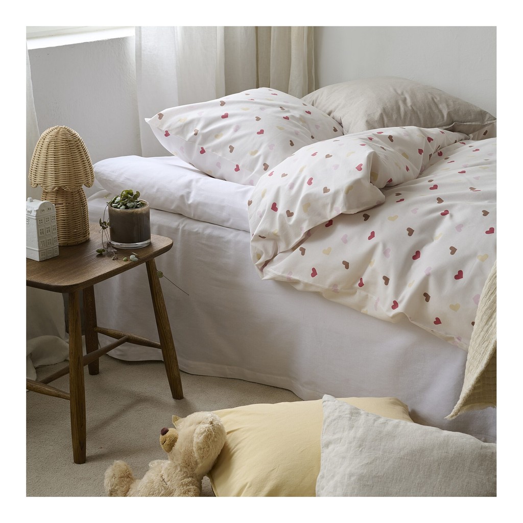 Påslakan Hjärtrud Beige