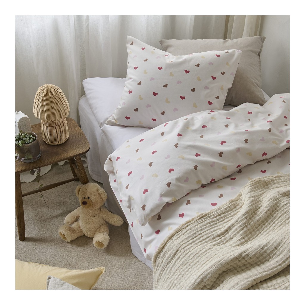 Påslakan Hjärtrud Beige