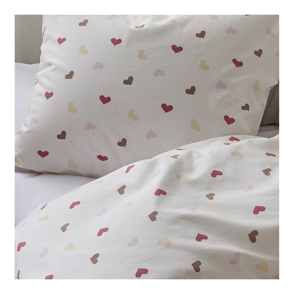 Påslakan Hjärtrud Beige