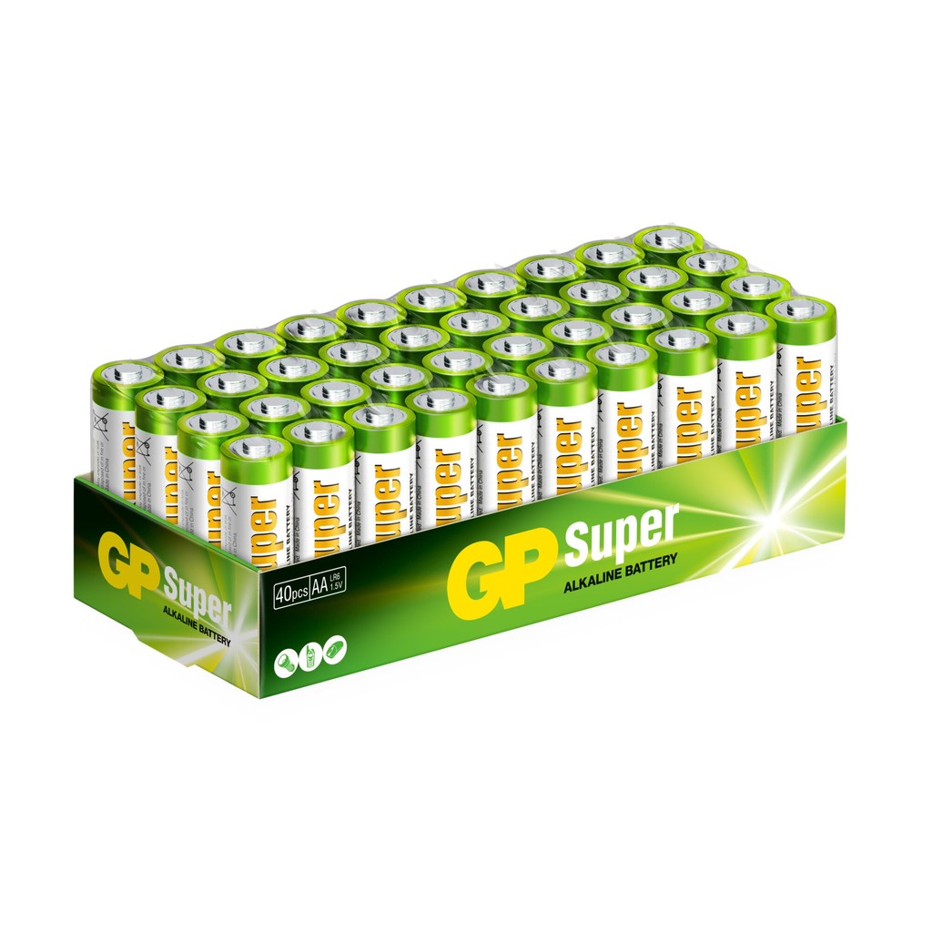 GP Super Alkaline AA Batteri 40-pack