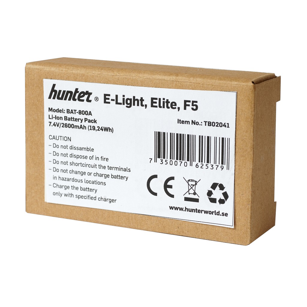 Batteri Hunter E-light, Elite, F5
