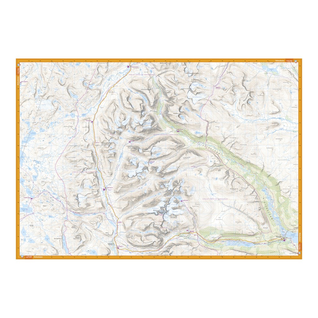Kungsleden: Kebnekaise, Abisko & Riksgränsen 1:50 000
