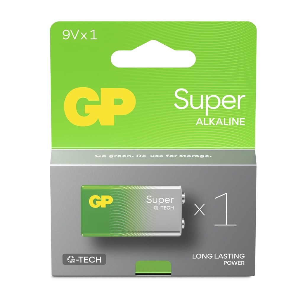 GP Super Alkaline 9V batteri