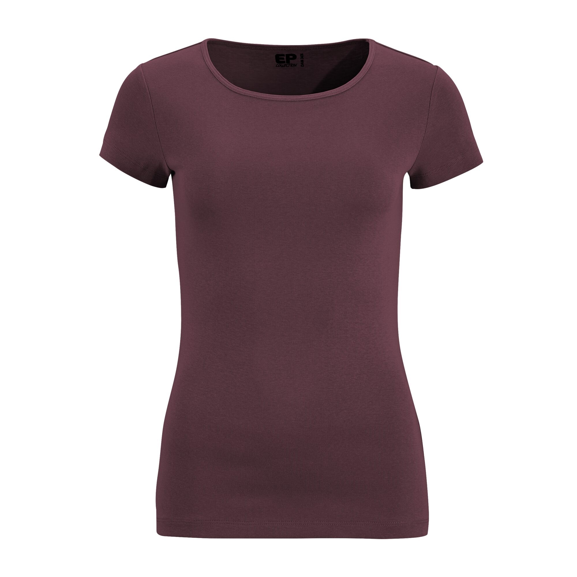 Damen Top Kurzärmlig, Pflaume, 34/36
