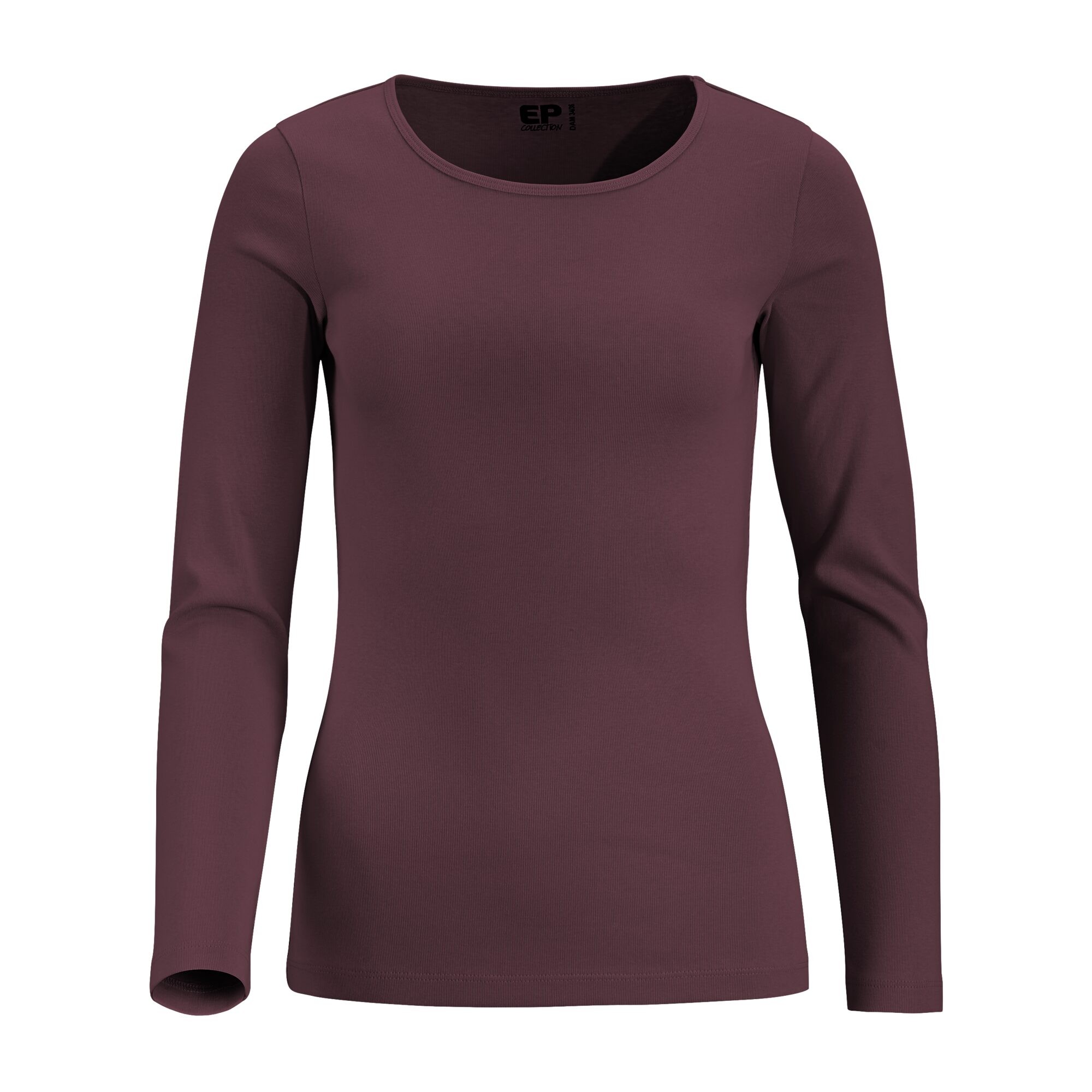 Damen Top Langärmlig, Pflaume, 34/36