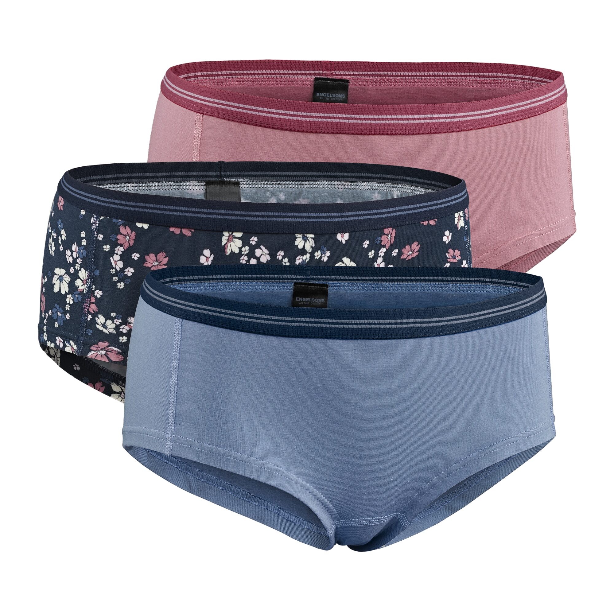 Damen Hipster Bambus 3er-Pack, Gemischt, L