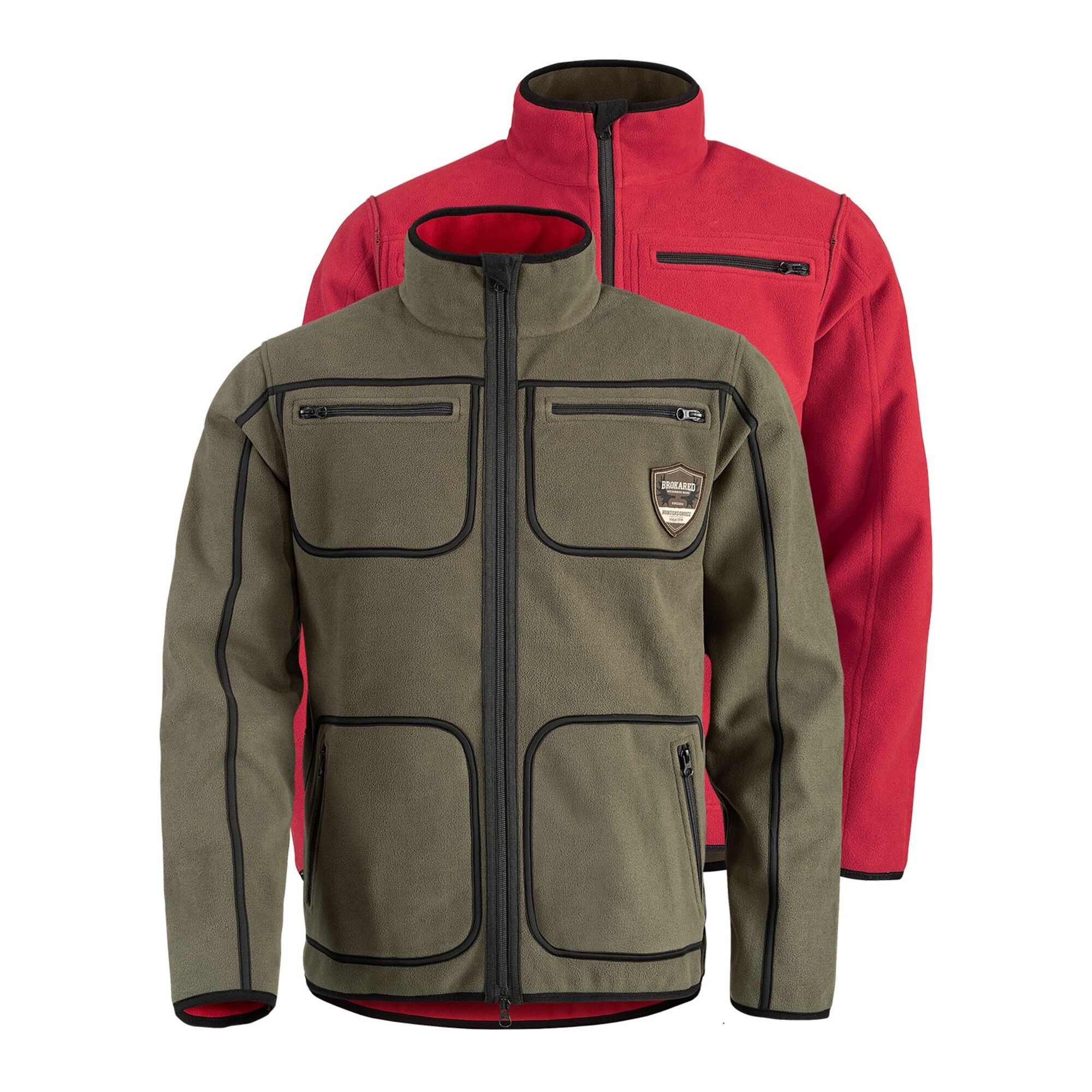 Herren Fleecejacke Mittådalen, Grün, 3XL