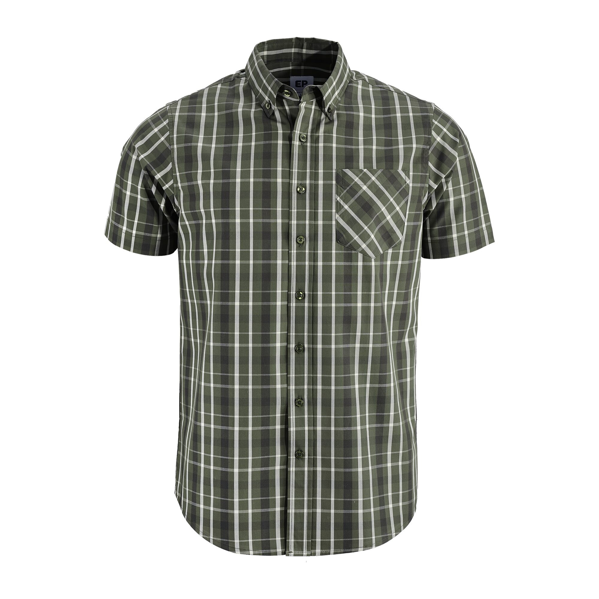 Herren Kurzarmhemd, Grün, 3XL