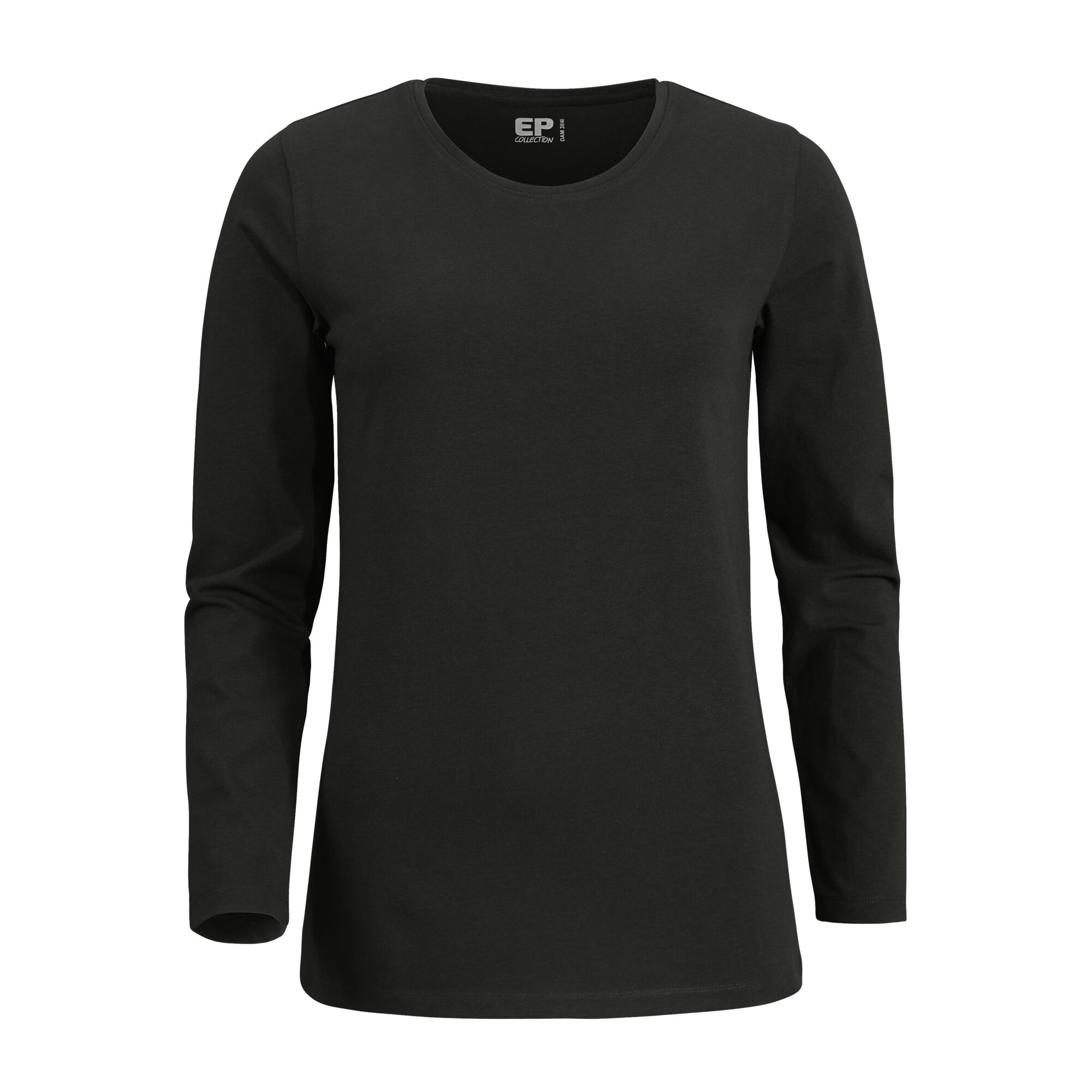 Damen Top Langärmlig, Schwarz, 34/36
