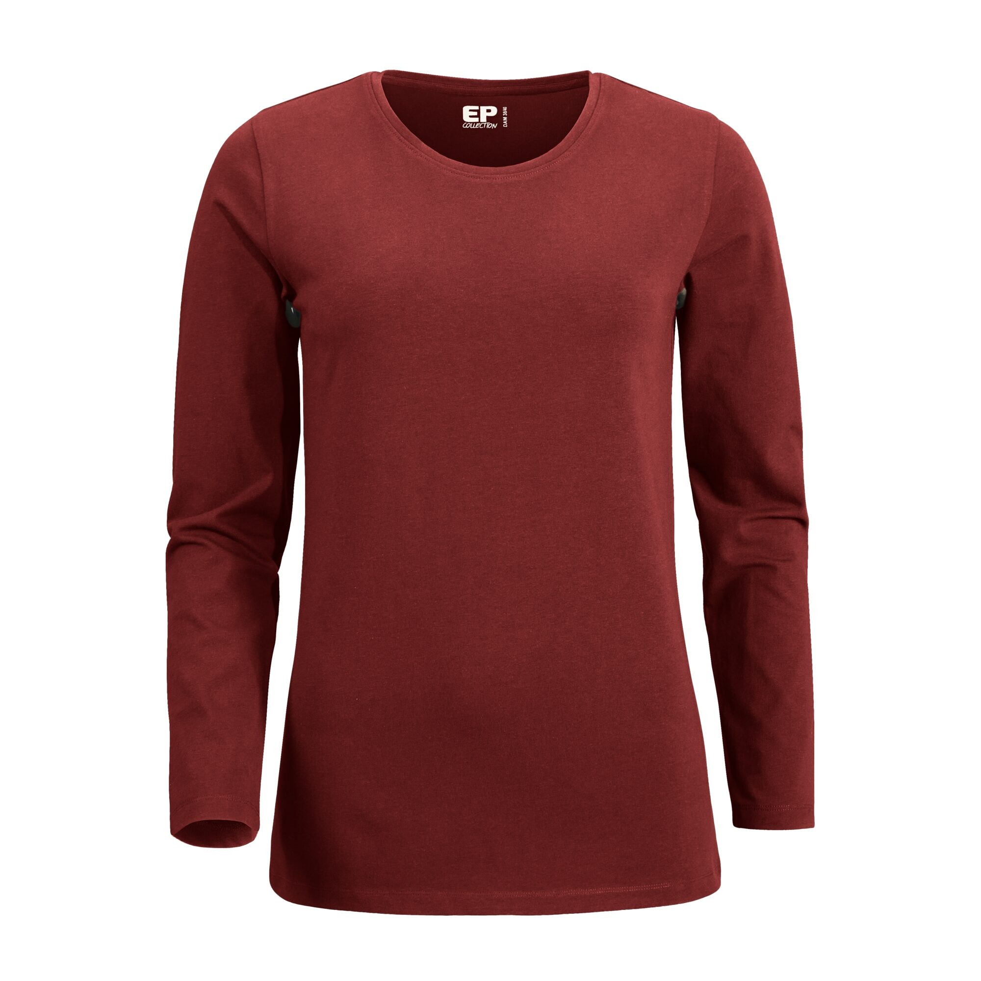 Damen Top Langärmlig, Dunkelrot, 34/36