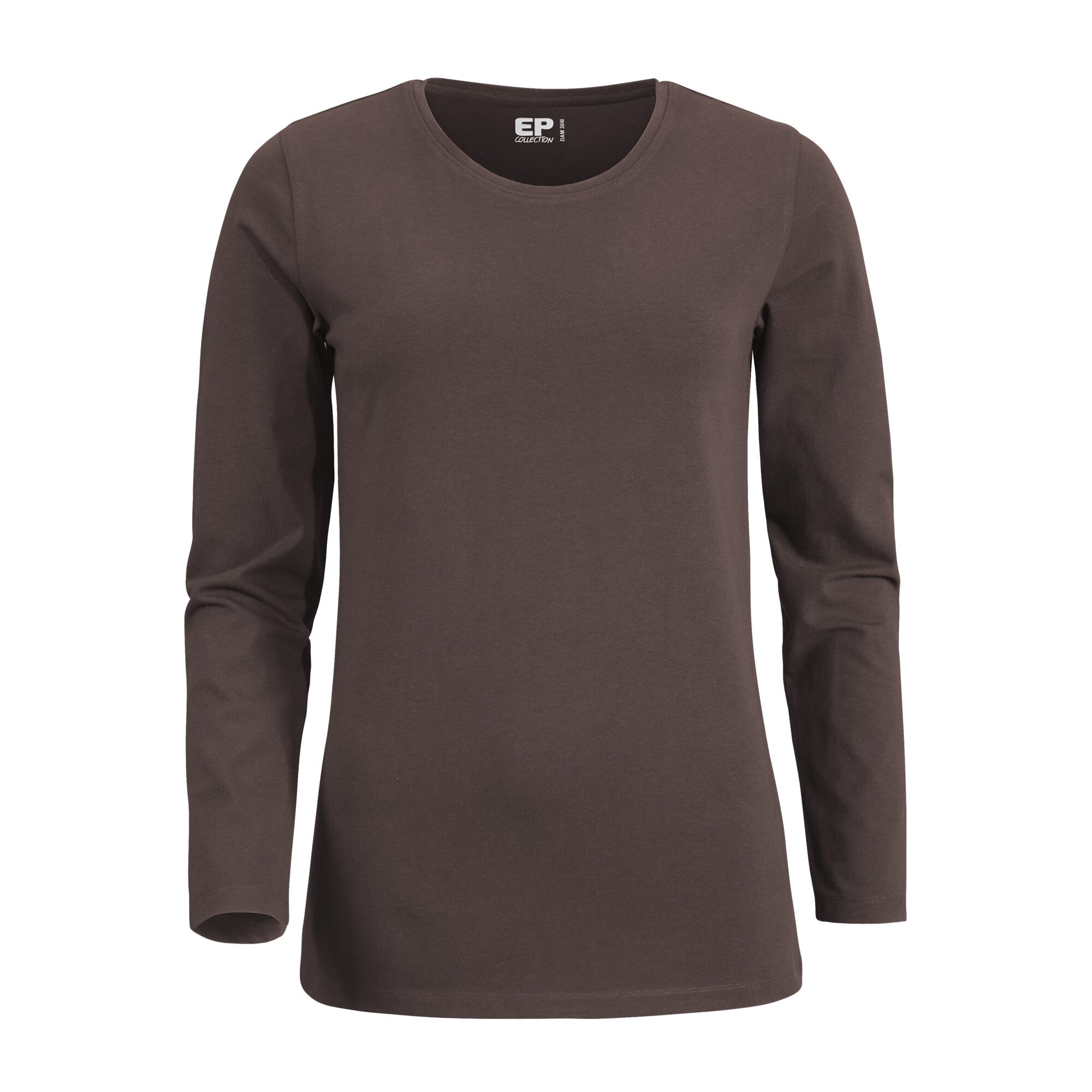 Damen Top Langärmlig, Dunkelbraun, 34/36