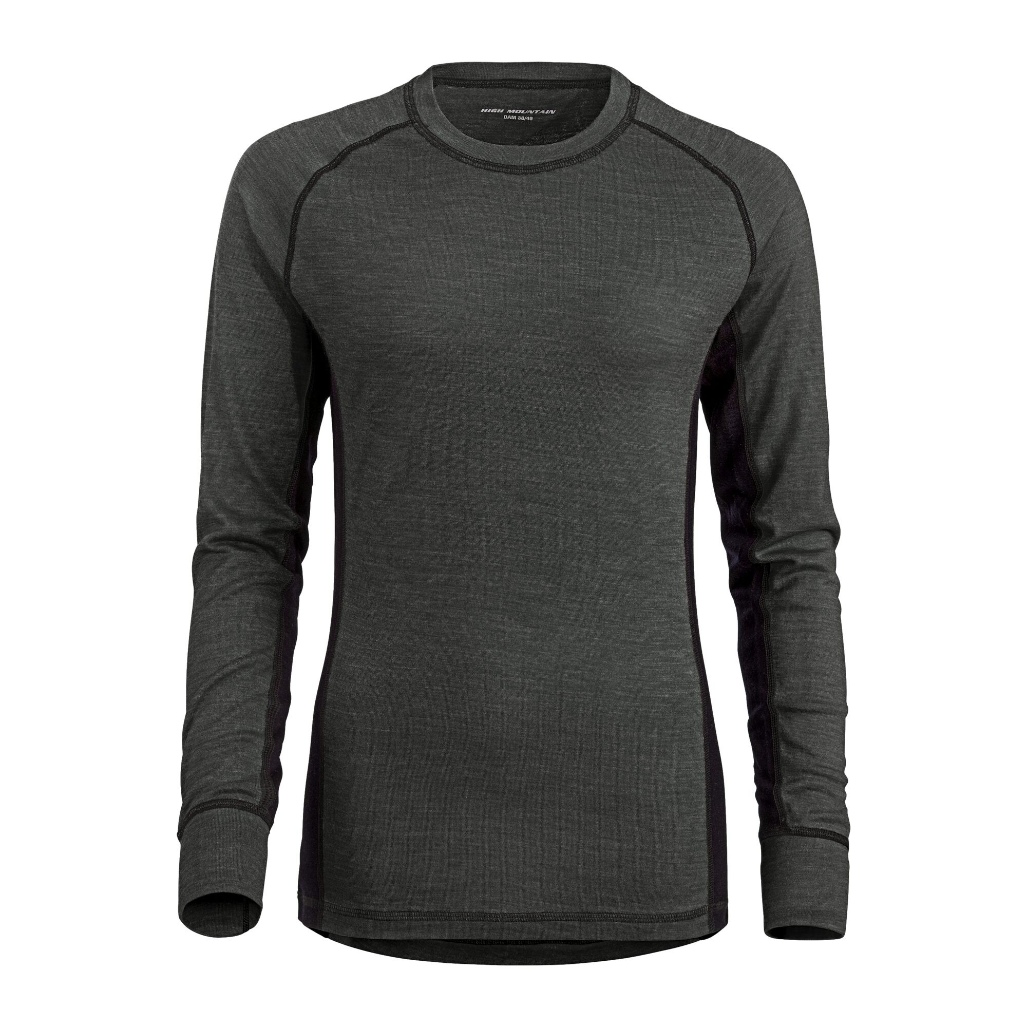 Damen Funktionsunterhemd Merinowolle, Grau, 34/36