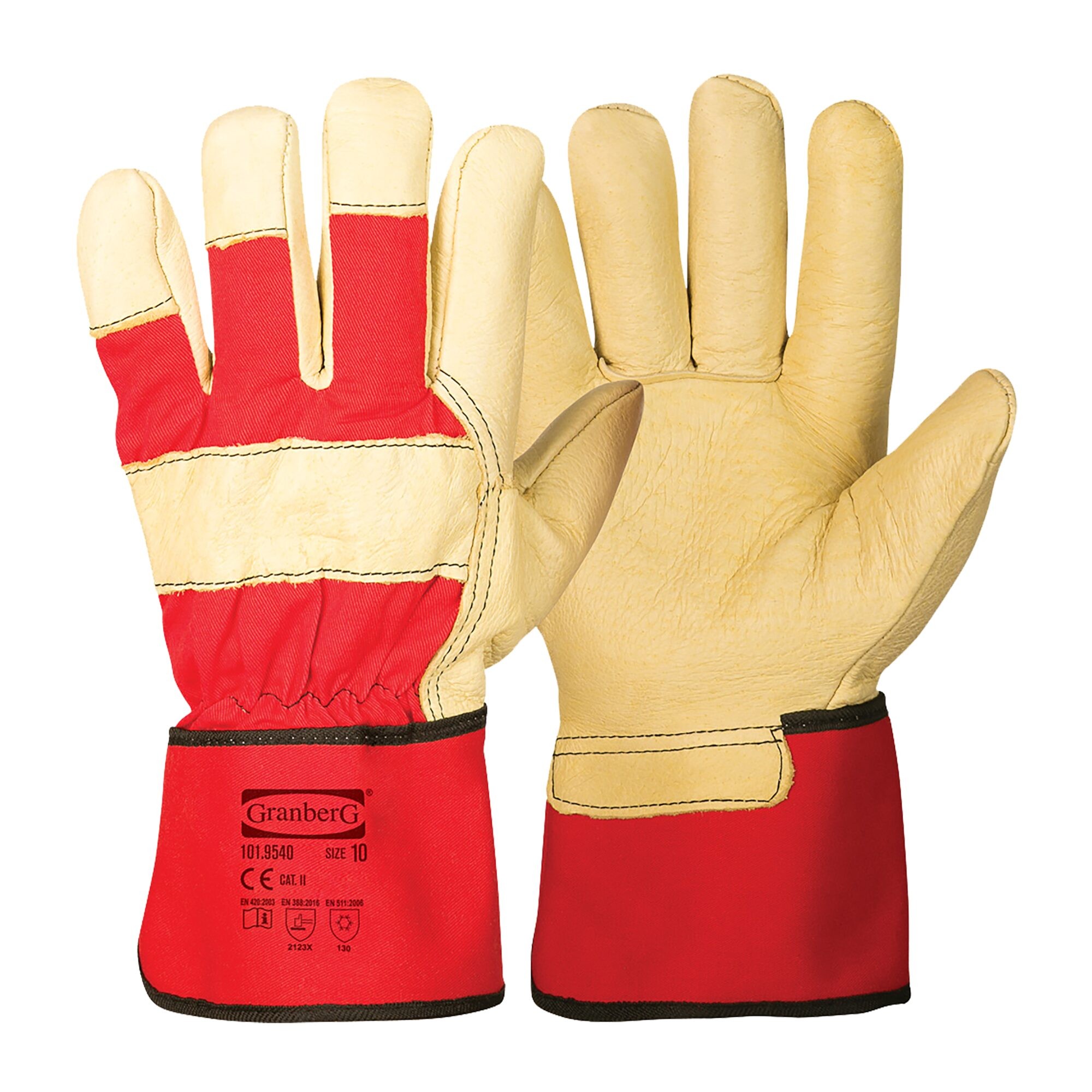 Granberg 9540 Work Winter Gloves, Punainen, 10/XL