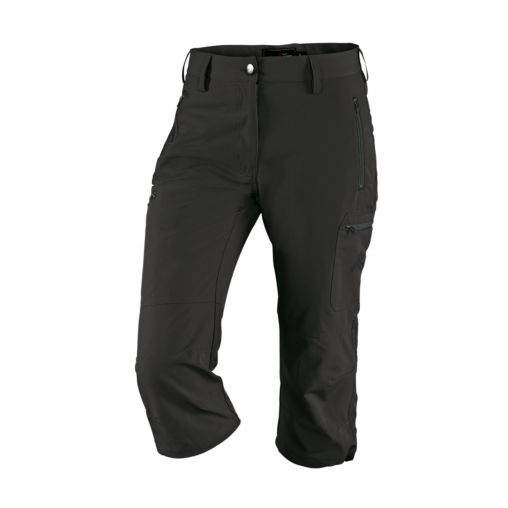 Damen 3/4-Outdoorhose Travel, Schwarz, Normal 34