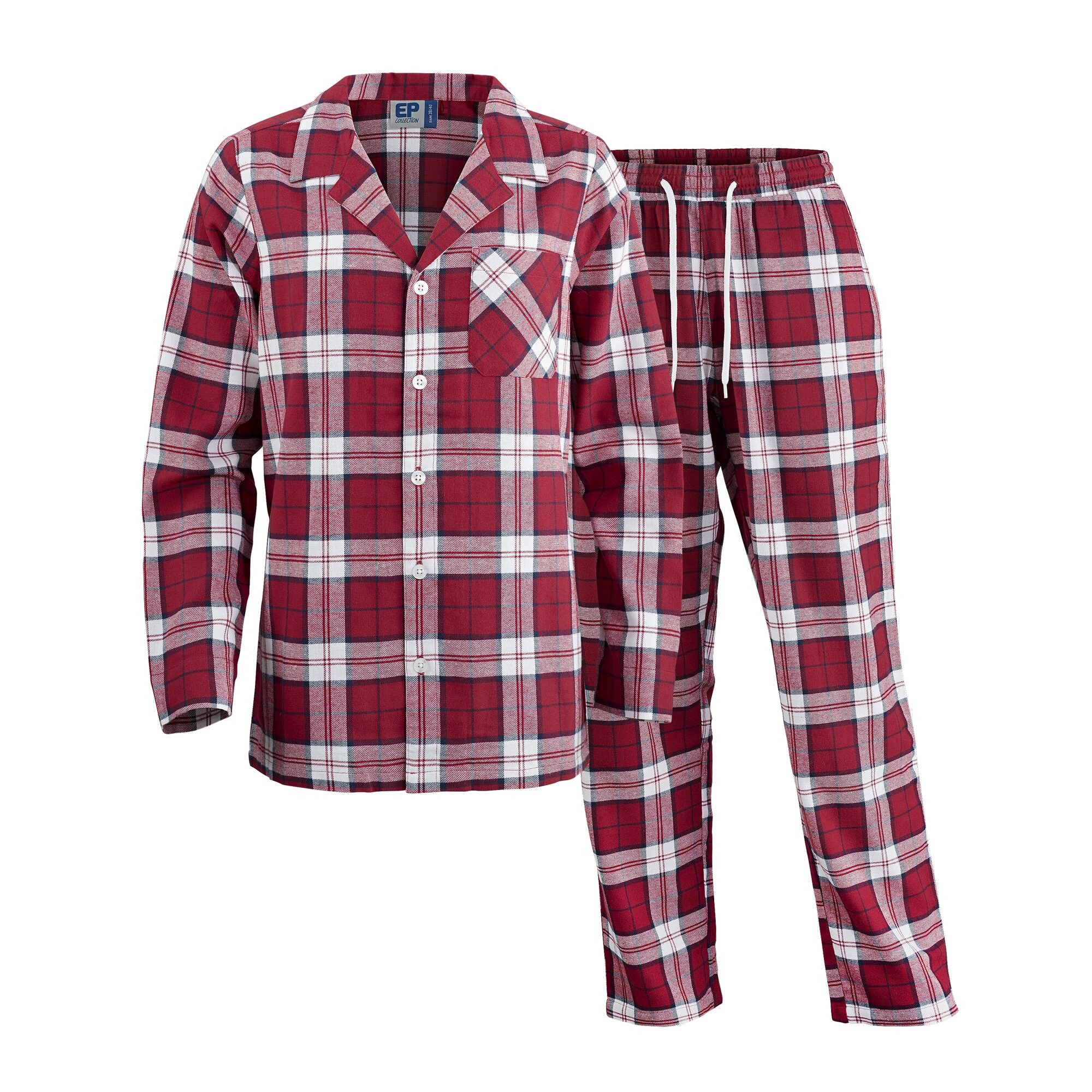 Damen Flanellpyjama, Rot, 34/36